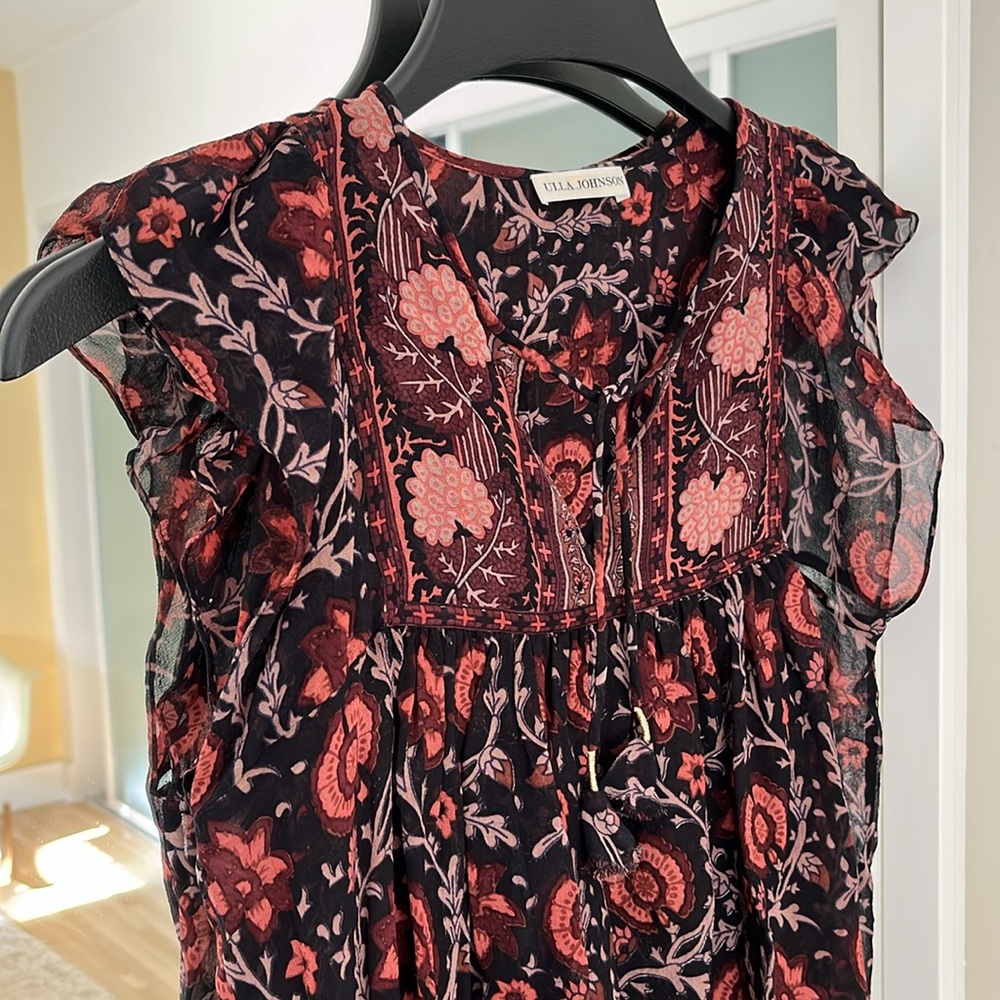 ULLA JOHNSON silk blouse Sz 2 perfect 🌹